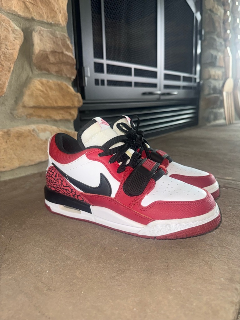 Jordan Kids Red, White & Black Low-Top Sneakers